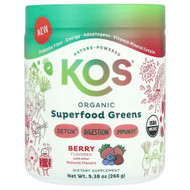 <img alt="KOS, Organic Superfood Greens, Berry, 9.38 oz (266 g)" title="KOS, Organic Superfood Greens, Berry, 9.38 oz (266 g),850051063062"