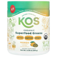 <img alt="KOS, Organic Superfood Greens, Mango, 9.38 oz (266 g)" title="KOS, Organic Superfood Greens, Mango, 9.38 oz (266 g),850051063093"
