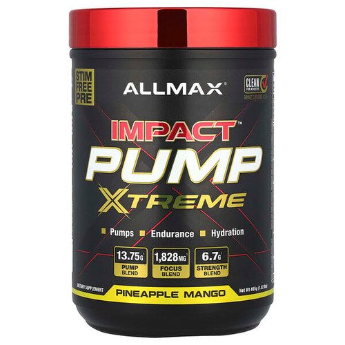 <img alt="ALLMAX, IMPACT PUMP XTREME, Pineapple Mango, 1.02 lbs (465 g)" title="ALLMAX, IMPACT PUMP XTREME, Pineapple Mango, 1.02 lbs (465 g),665553230054"