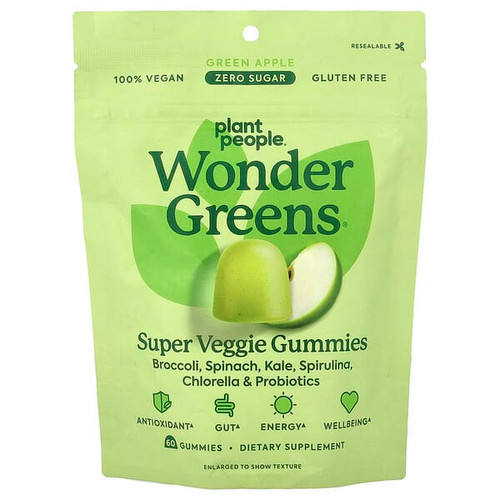 <img alt="Plant People, WonderGreens, Super Veggie Gummies, Green Apple, 60 Gummies" title="Plant People, WonderGreens, Super Veggie Gummies, Green Apple, 60 Gummies,860002142456"