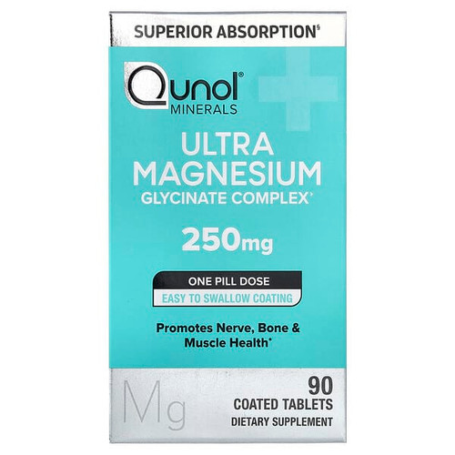 <img alt="Qunol, Ultra Magnesium Glycinate Complex, 250 mg, 90 Coated Tablets" title="Qunol, Ultra Magnesium Glycinate Complex, 250 mg, 90 Coated Tablets,850052593339"