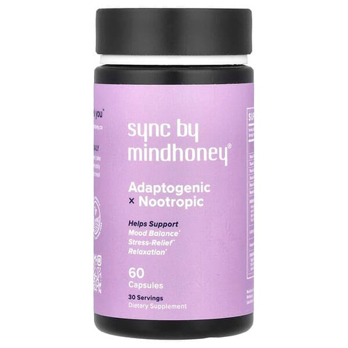 <img alt="Mindhoney, Sync, Adaptogenic x Nootropic , 60 Capsules" title="Mindhoney, Sync, Adaptogenic x Nootropic , 60 Capsules,860005809967"