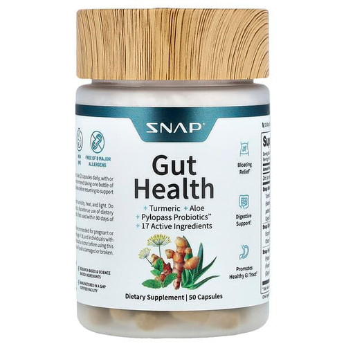 <img alt="Snap Supplements, Gut Health, 50 Capsules" title="Snap Supplements, Gut Health, 50 Capsules,850039253157"