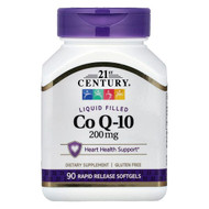 <img alt="21st Century, Liquid Filled CoQ-10, 200 mg, 90 Rapid Release Softgels" title="21st Century, Liquid Filled CoQ-10, 200 mg, 90 Rapid Release Softgels,740985274149"