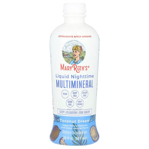 <img alt="MaryRuths, Liquid Nighttime Multimineral, Coconut Dream, 30 fl oz (887 ml)" title="MaryRuths, Liquid Nighttime Multimineral, Coconut Dream, 30 fl oz (887 ml),850036700517"