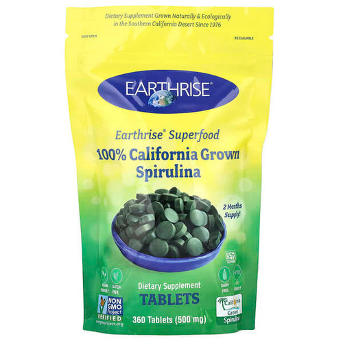 <img alt="Earthrise, 100% California Grown Spirulina, 500 mg, 360 Tablets" title="Earthrise, 100% California Grown Spirulina, 500 mg, 360 Tablets,032602125102"