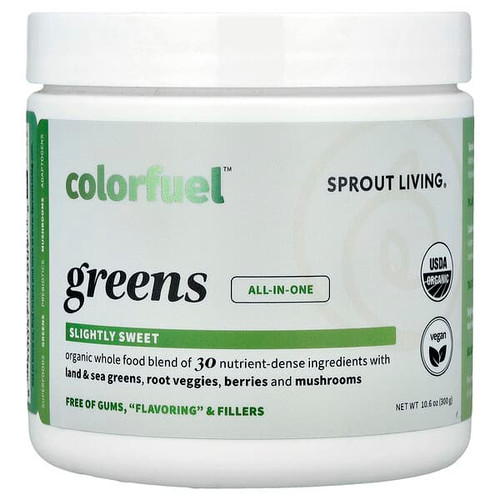 <img alt="Sprout Living, Colorfuel Greens, 10.6 oz (300 g)" title="Sprout Living, Colorfuel Greens, 10.6 oz (300 g),850057152098"