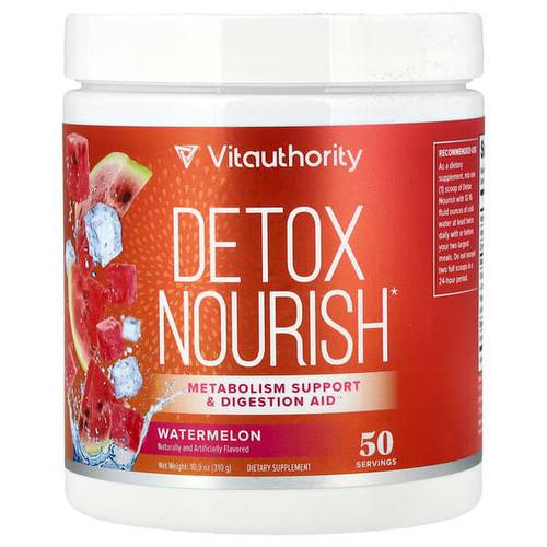 <img alt="Vitauthority, Detox Nourish, Watermelon , 10.9 oz (310 g)" title="Vitauthority, Detox Nourish, Watermelon , 10.9 oz (310 g),856360008473"