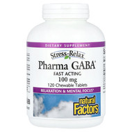 <img alt="Natural Factors, Stress-Relax, Pharma GABA, 100 mg, 120 Chewable Tablets" title="Natural Factors, Stress-Relax, Pharma GABA, 100 mg, 120 Chewable Tablets,068958028385"