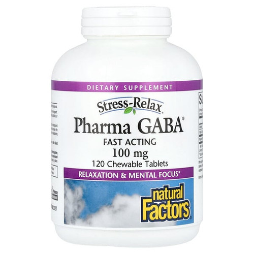 <img alt="Natural Factors, Stress-Relax, Pharma GABA, 100 mg, 120 Chewable Tablets" title="Natural Factors, Stress-Relax, Pharma GABA, 100 mg, 120 Chewable Tablets,068958028385"