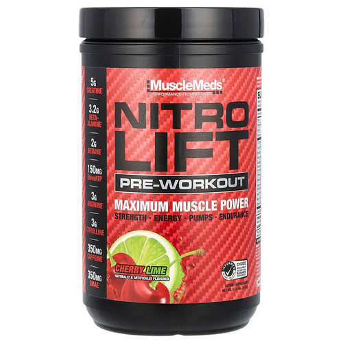 <img alt="MuscleMeds, Nitro Lift Pre-Workout, Cherry Lime, 1.14 lbs (518 g)" title="MuscleMeds, Nitro Lift Pre-Workout, Cherry Lime, 1.14 lbs (518 g),891597006298"