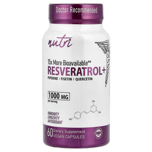 <img alt="Nutri, Resveratrol+, 60 Vegan Capsules" title="Nutri, Resveratrol+, 60 Vegan Capsules,810102742490"