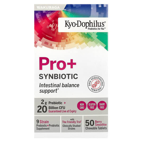 <img alt="Kyolic, Kyo-Dophilus Pro+ Synbiotic, Berry Smoothie, 50 Chewable Tablets" title="Kyolic, Kyo-Dophilus Pro+ Synbiotic, Berry Smoothie, 50 Chewable Tablets,023542670340"