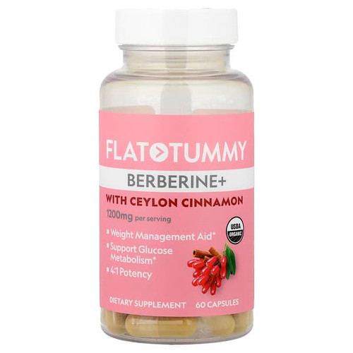 <img alt="Flat Tummy, Berberine+ With Ceylon Cinnamon, 60 Capsules" title="Flat Tummy, Berberine+ With Ceylon Cinnamon, 60 Capsules,811909034948"