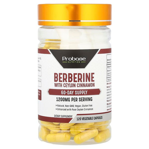 <img alt="Probase Nutrition, Berberine With Ceylon Cinnamon, 120 Vegetable Capsules" title="Probase Nutrition, Berberine With Ceylon Cinnamon, 120 Vegetable Capsules,793869582373"