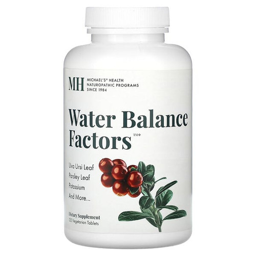 <img alt="Michaels Health, Water Balance Factors, 120 Vegetarian Tablets" title="Michaels Health, Water Balance Factors, 120 Vegetarian Tablets,755929036042"