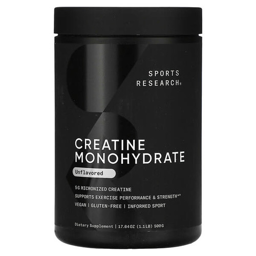 <img alt="Sports Research, Creatine Monohydrate, Unflavored, 1.1 lb (500 g)" title="Sports Research, Creatine Monohydrate, Unflavored, 1.1 lb (500 g),023249091813"