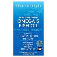 <img alt="Viva Naturals, Omega-3 Fish Oil, Triple Strength, 2,500 mg, 90 Softgels" title="Viva Naturals, Omega-3 Fish Oil, Triple Strength, 2,500 mg, 90 Softgels,701722747951"