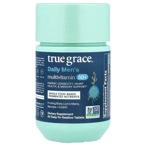 <img alt="True Grace, Daily Mens Multivitamin 50+, 60 Easy-To-Swallow Tablets" title="True Grace, Daily Mens Multivitamin 50+, 60 Easy-To-Swallow Tablets,810149500084"