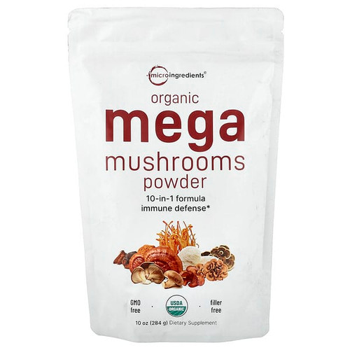 <img alt="Micro Ingredients, Organic Mega Mushrooms Powder, 10 oz (284 g)" title="Micro Ingredients, Organic Mega Mushrooms Powder, 10 oz (284 g),850015616136"