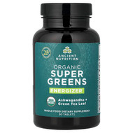 <img alt="Ancient Nutrition, Organic Super Greens, Energizer, 90 Tablets" title="Ancient Nutrition, Organic Super Greens, Energizer, 90 Tablets,816421020592"