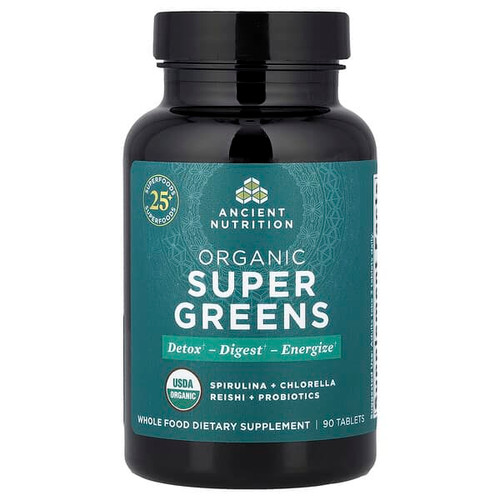 <img alt="Ancient Nutrition, Organic Super Greens, 90 Tablets" title="Ancient Nutrition, Organic Super Greens, 90 Tablets,816401026064"