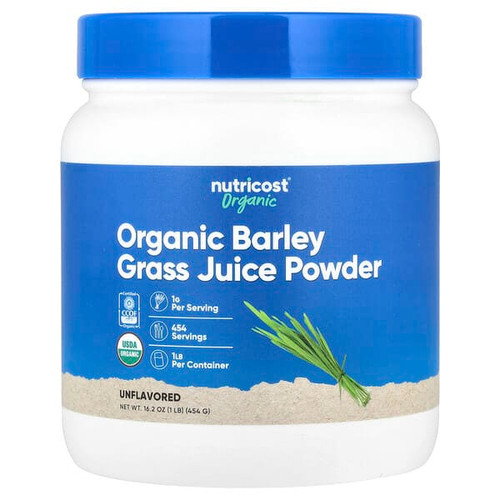<img alt="Nutricost, Organic Barley Grass Juice Powder, Unflavored, 16.2 oz (454 g)" title="Nutricost, Organic Barley Grass Juice Powder, Unflavored, 16.2 oz (454 g),810014679983"