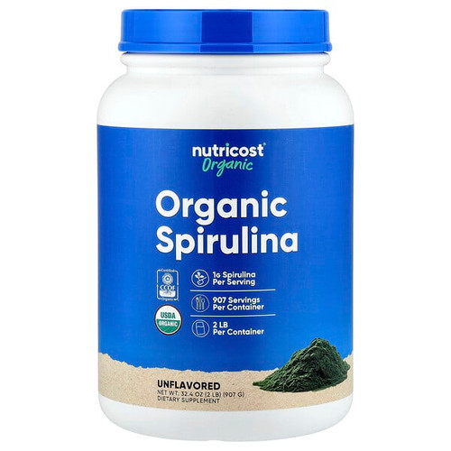 <img alt="Nutricost, Organic Spirulina, Unflavored, 32.4 oz (907 g)" title="Nutricost, Organic Spirulina, Unflavored, 32.4 oz (907 g),810014675336"