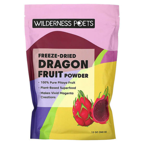 <img alt="Wilderness Poets, Freeze Dried Dragon Fruit Powder, 12 oz (340 g)" title="Wilderness Poets, Freeze Dried Dragon Fruit Powder, 12 oz (340 g),850028415061"