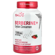 <img alt="Nutri, Berberine + Ceylon Cinnamon, 120 Vegan Capsules" title="Nutri, Berberine + Ceylon Cinnamon, 120 Vegan Capsules,810102742636"