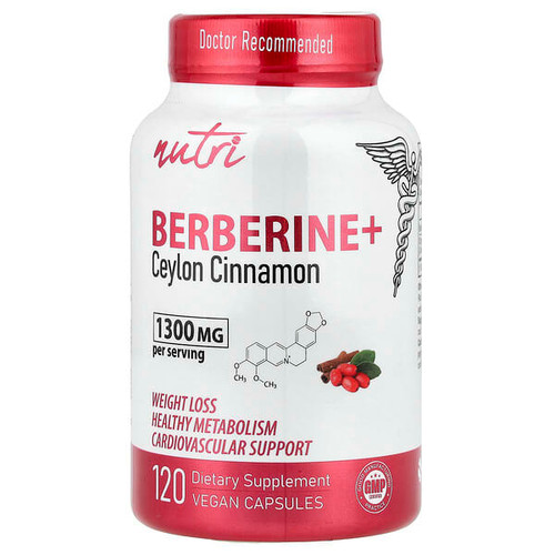 <img alt="Nutri, Berberine + Ceylon Cinnamon, 120 Vegan Capsules" title="Nutri, Berberine + Ceylon Cinnamon, 120 Vegan Capsules,810102742636"