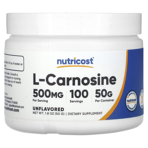 <img alt="Nutricost, L-Carnosine, Unflavored, 1.8 oz (50 g)" title="Nutricost, L-Carnosine, Unflavored, 1.8 oz (50 g),810014671260"