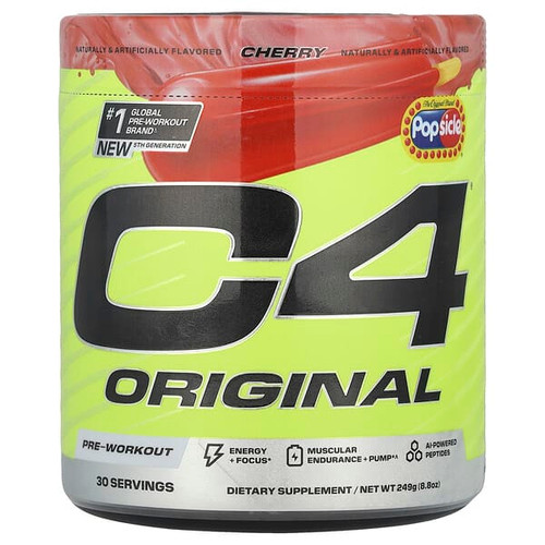 <img alt="C4 - Cellucor, C4 Original, Pre-Workout, Cherry Popsicle, 8.8 oz (249 g)" title="C4 - Cellucor, C4 Original, Pre-Workout, Cherry Popsicle, 8.8 oz (249 g),842595134698"