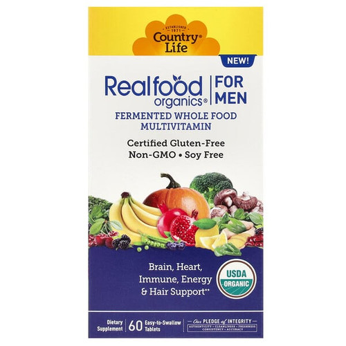 <img alt="Country Life, Realfood Organics, Multivitamin For Men, 60 Easy-to-Swallow Tablets" title="Country Life, Realfood Organics, Multivitamin For Men, 60 Easy-to-Swallow Tablets,015794091257"