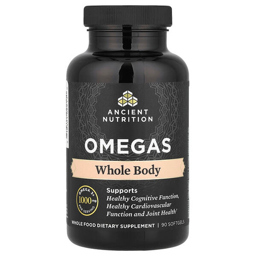 <img alt="Ancient Nutrition, Omegas, Whole Body, 90 Softgels" title="Ancient Nutrition, Omegas, Whole Body, 90 Softgels,816401022110"