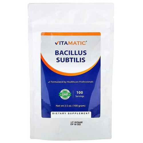 <img alt="Vitamatic, Bacillus Subtilis, 3.5 oz (100 g)" title="Vitamatic, Bacillus Subtilis, 3.5 oz (100 g),810078474043"