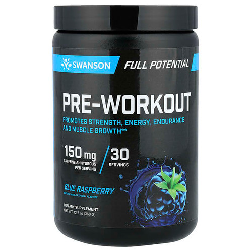 <img alt="Swanson Vitamins, Full Potential Pre-Workout, Blue Raspberry, 12.7 oz (360 g)" title="Swanson Vitamins, Full Potential Pre-Workout, Blue Raspberry, 12.7 oz (360 g),087614119557"