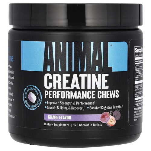 <img alt="Animal, Creatine Performance Chews, Grape, 120 Chewable Tablets" title="Animal, Creatine Performance Chews, Grape, 120 Chewable Tablets,039442033321"