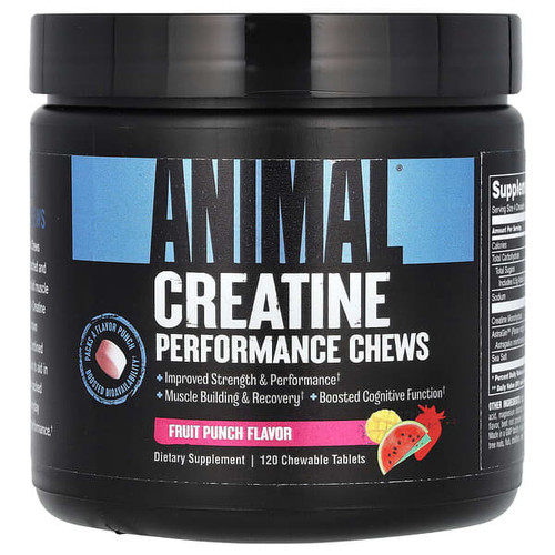 <img alt="Animal, Creatine Performance Chews, Fruit Punch, 120 Chewable Tablets" title="Animal, Creatine Performance Chews, Fruit Punch, 120 Chewable Tablets,039442033314"