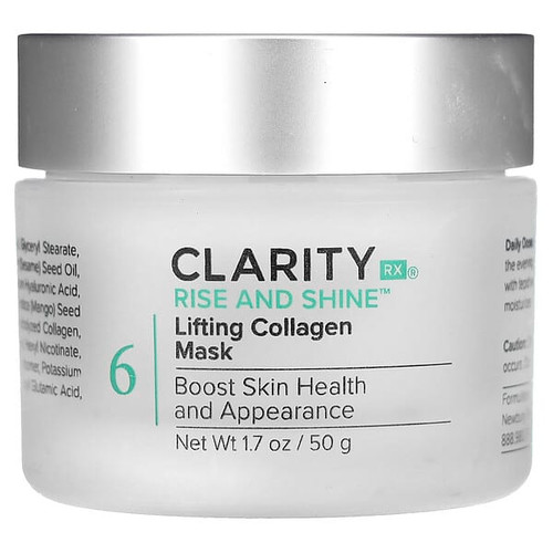 <img alt="ClarityRx, Rise and Shine, Lifting Collagen Mask, 1.7 oz (50 g)" title="ClarityRx, Rise and Shine, Lifting Collagen Mask, 1.7 oz (50 g),854566004275"