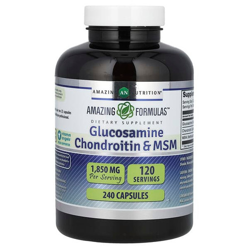 <img alt="Amazing Nutrition, Glucosamine Chondroitin & MSM, 240 Capsules" title="Amazing Nutrition, Glucosamine Chondroitin & MSM, 240 Capsules,810180023788"