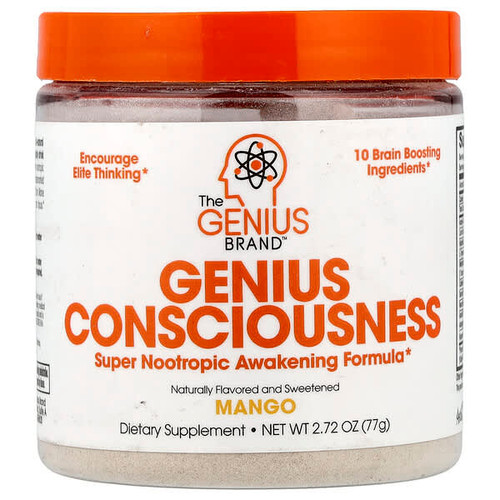 <img alt="The Genius Brand, Genius Consciousness, Mango, 2.72 oz (77 g)" title="The Genius Brand, Genius Consciousness, Mango, 2.72 oz (77 g),850098008903"