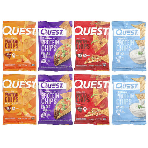 <img alt="Quest Nutrition, Tortilla Style Protein Chips, Variety Pack, 8 Pack, 1.1 oz (32 g) Each" title="Quest Nutrition, Tortilla Style Protein Chips, Variety Pack, 8 Pack, 1.1 oz (32 g) Each,00888849019281"