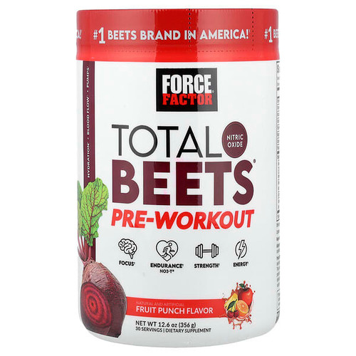 <img alt="Force Factor, Total Beets, Pre-Workout, Fruit Punch, 12.6 oz (356 g)" title="Force Factor, Total Beets, Pre-Workout, Fruit Punch, 12.6 oz (356 g),818594018581"