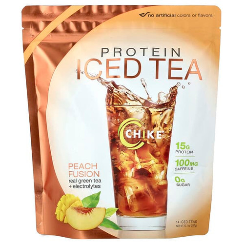 <img alt="Chike Nutrition, Protein Iced Tea, Peach Fusion, 10.1 oz (287 g)" title="Chike Nutrition, Protein Iced Tea, Peach Fusion, 10.1 oz (287 g),850031683501"