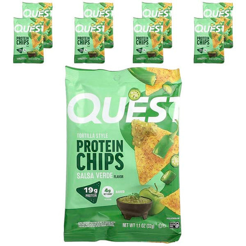 <img alt="Quest Nutrition, Tortilla Style Protein Chips, Salsa Verde, 8 Bags, 1.1 oz (32 g) Each" title="Quest Nutrition, Tortilla Style Protein Chips, Salsa Verde, 8 Bags, 1.1 oz (32 g) Each,888849016419"