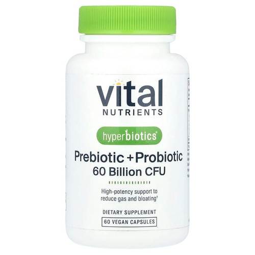 <img alt="Vital Nutrients, Hyperbiotics, Prebiotic + Probiotic, 60 Vegan Capsules" title="Vital Nutrients, Hyperbiotics, Prebiotic + Probiotic, 60 Vegan Capsules,9504000252212"