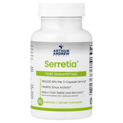 <img alt="Arthur Andrew Medical, Serretia, Pure Serrapeptase, 60 Capsules (125,000 SPU per Capsule)" title="Arthur Andrew Medical, Serretia, Pure Serrapeptase, 60 Capsules (125,000 SPU per Capsule),855571001600"