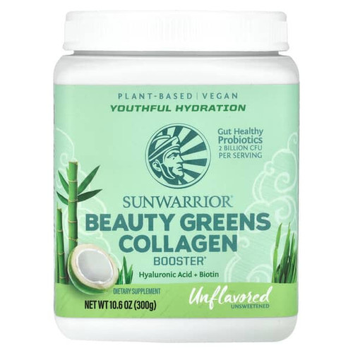 <img alt="Sunwarrior, Beauty Greens Collagen Booster, Unflavored, 10.6 oz (300 g)" title="Sunwarrior, Beauty Greens Collagen Booster, Unflavored, 10.6 oz (300 g),814784028408"
