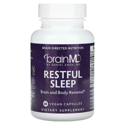 <img alt="BrainMD, Restful Sleep, 60 Vegan Capsules" title="BrainMD, Restful Sleep, 60 Vegan Capsules,857568003123"